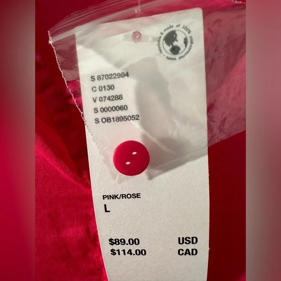 NWT KIMCHI BLUE Pink Ruffled Babydoll Cotton Large Peter Pan Collar Puff Sleeves - Picture 5 of 11